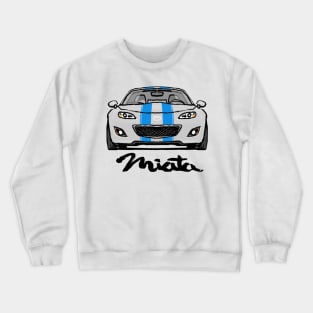 MX5 NC2 White w/ Blue Stripes Crewneck Sweatshirt